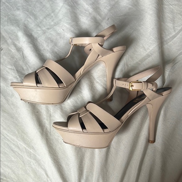 Authentic YSL Tribute Platform Sandals Heels 75mm - leather - Picture 5 of 12